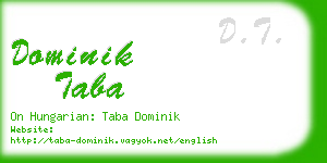 dominik taba business card